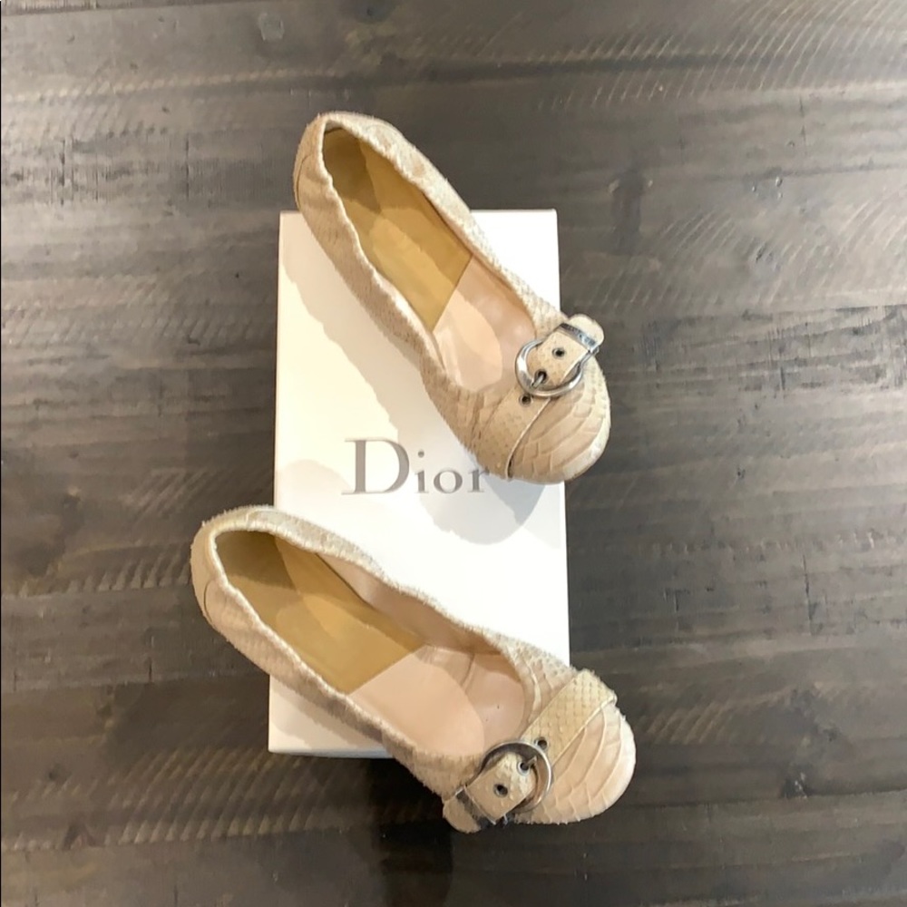 Dior Western ball Beige snake shoes